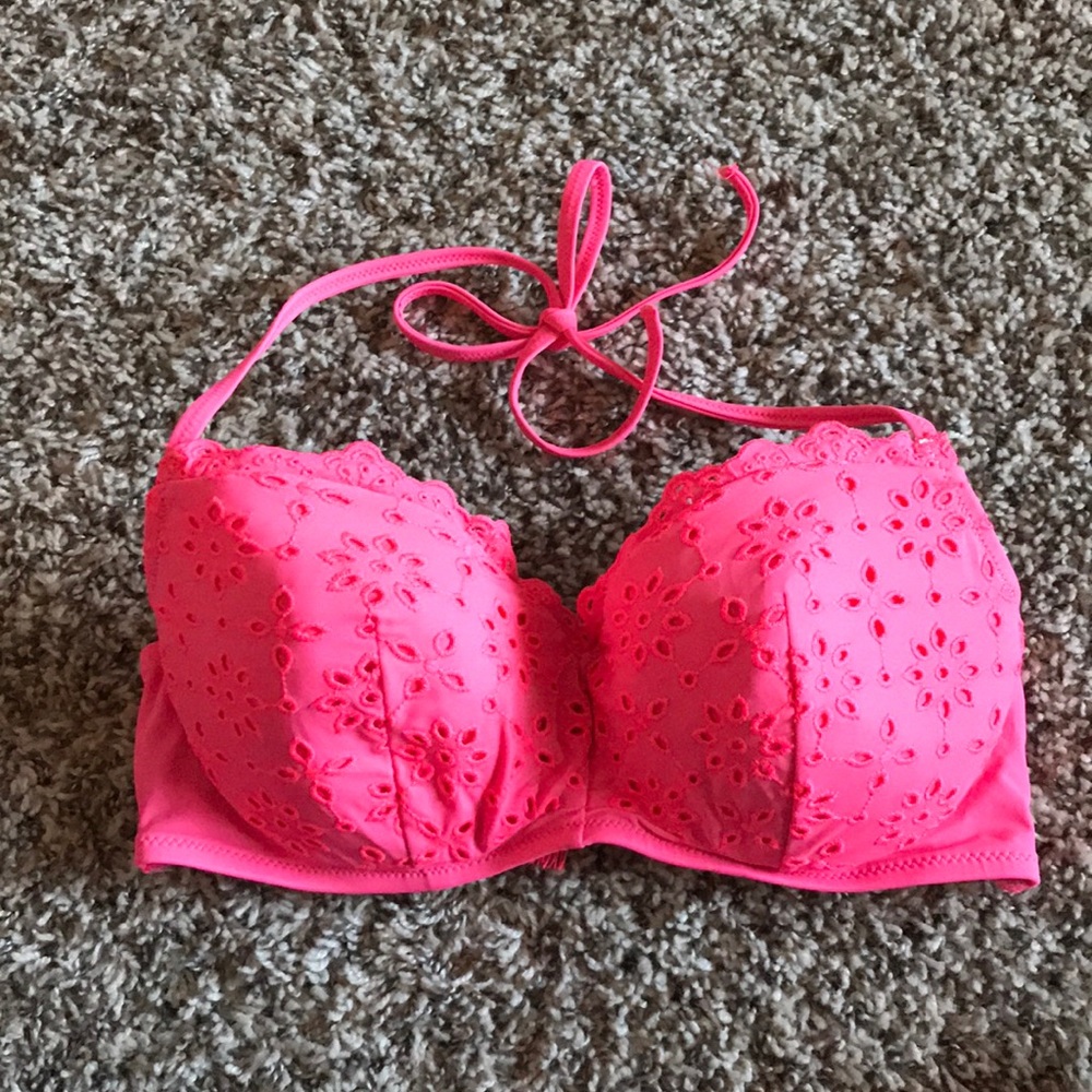 Cute pink swim bra